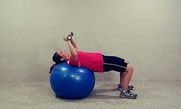 Stability Ball Weighted Pullovers