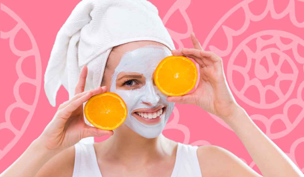 Orange peel for shiny glowing skin